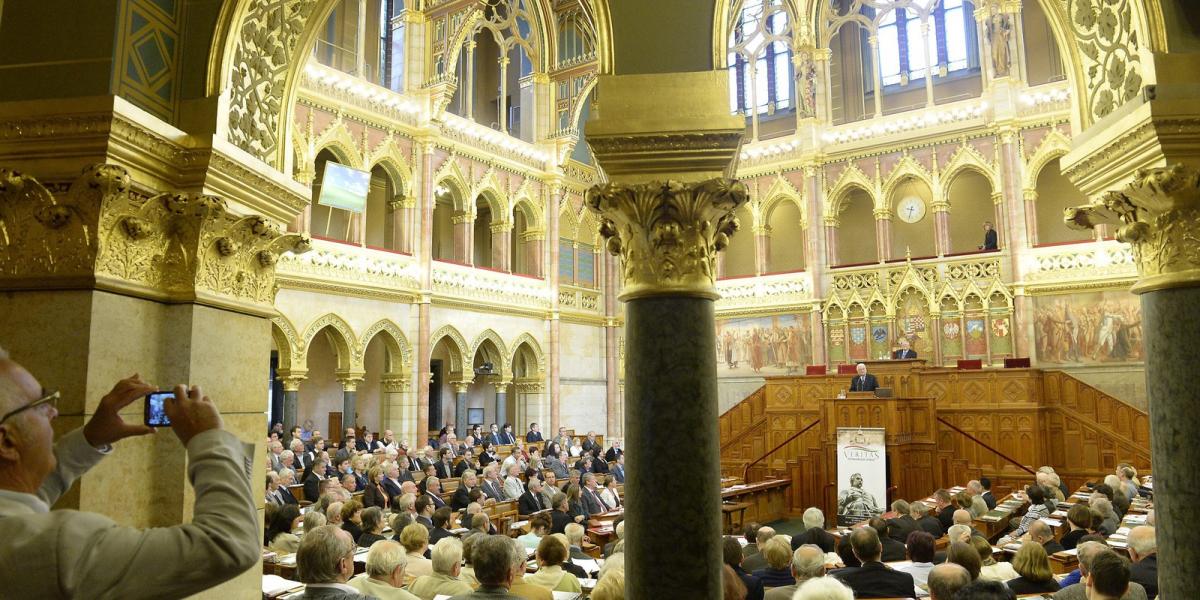 A Veritas történészkonferenciája a Parlament felsőházában FOTÓ: MTI/SOÓS LAJOS