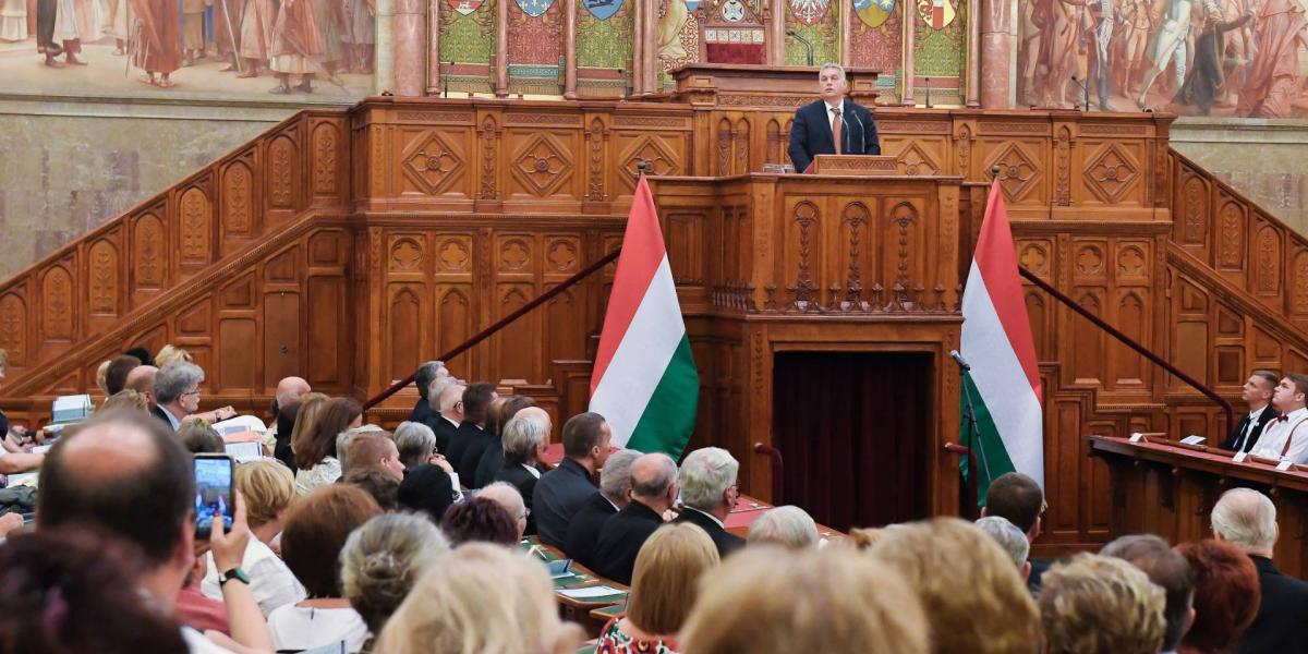 Orbán Viktor beszédet mond a Parlamentben, a Keresztény Értelmiségiek Kongresszusán, 2019. szeptember 04-én