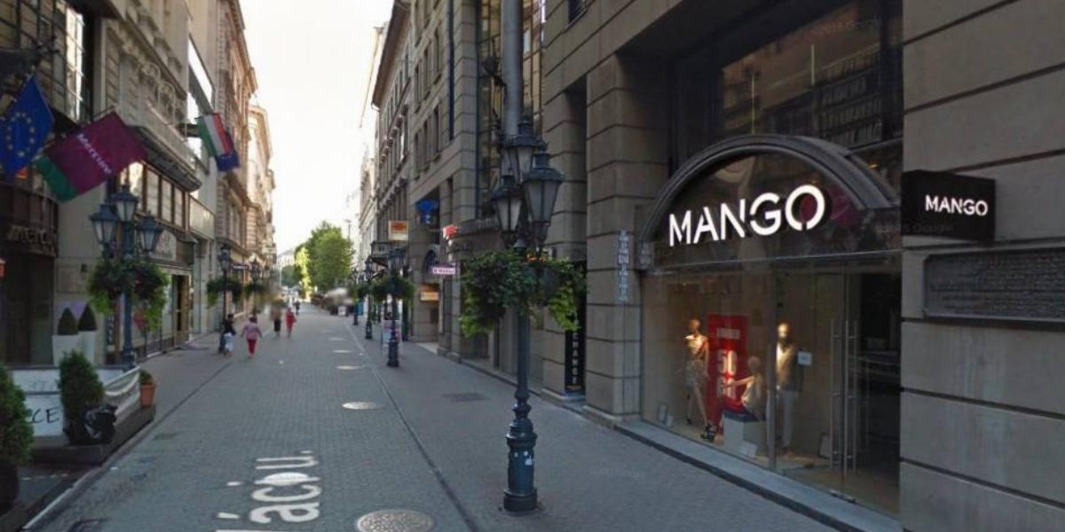 A Mango divatmárka Váci utcai üzlete Budapesten