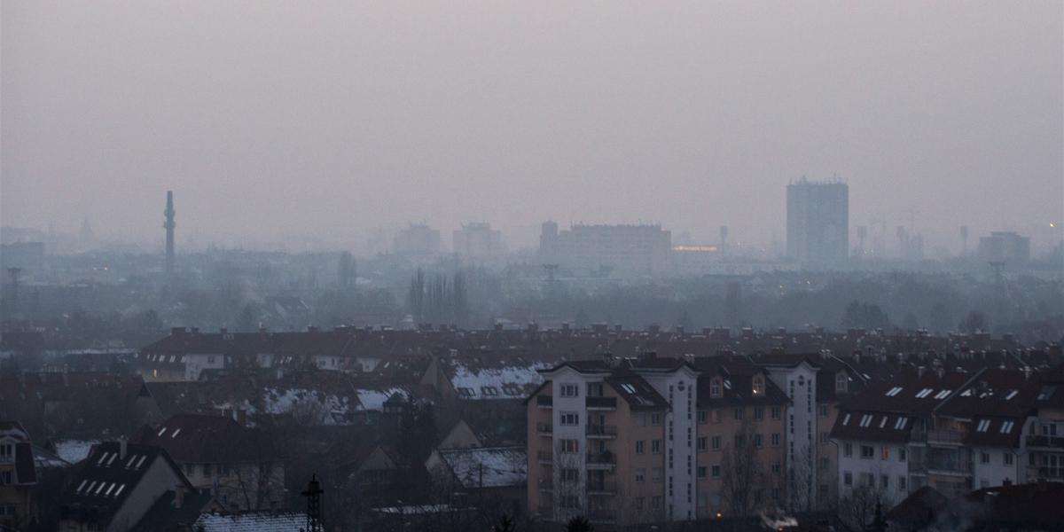 Szmog Budapest felett