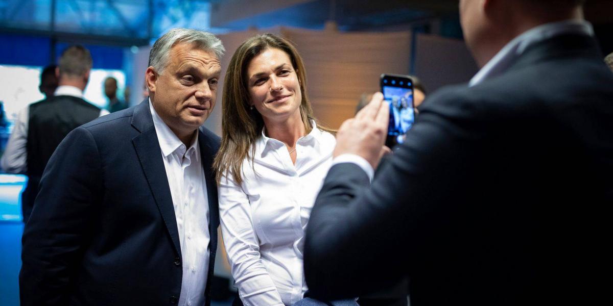 Orbán Viktor és Varga Judit igazságügyi miniszter a miniszterelnök idei kormányinfója után