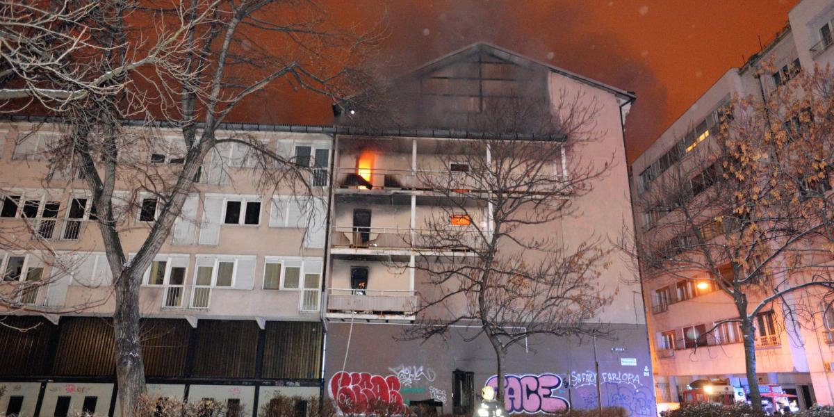 Két emelet lángolt a Ráday Kollégium egyik épületszárnyában