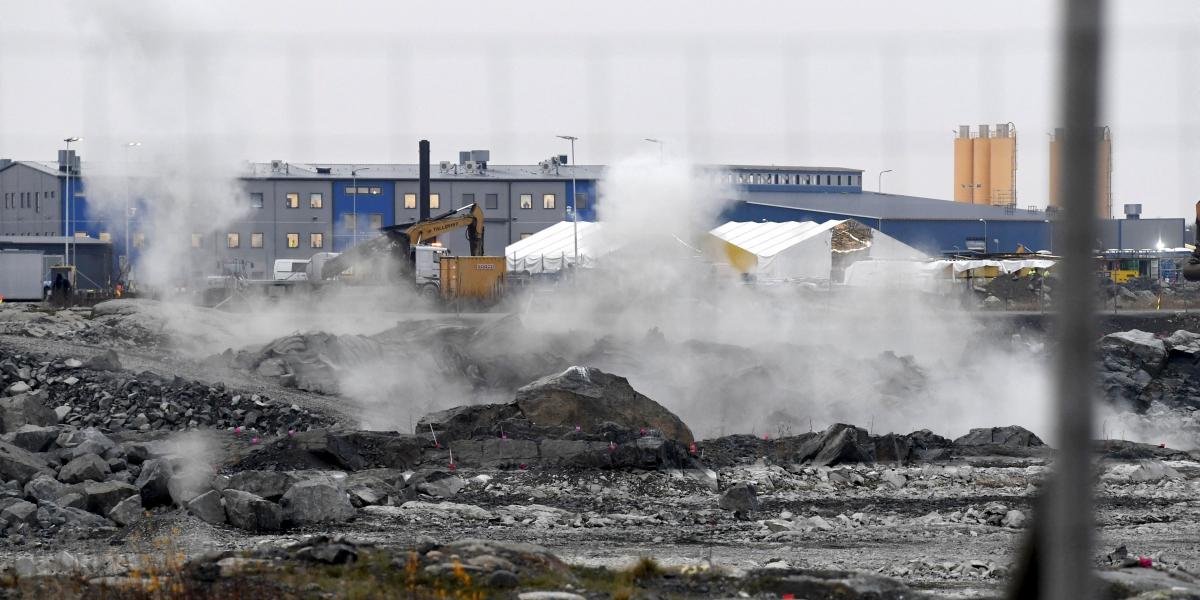 a Hanhikivi 1 atomerőmű építési munkálatai láthatóak a finnországi Pyhäjokiban. A finn vezetésű Fennovoima konzorcium 2022. május 2-án közölte, hogy az ukrajnai háborúval kapcsolatos kockázatokra hivatkozva felmondta a Roszatom orosz konszernnel Finnorszá