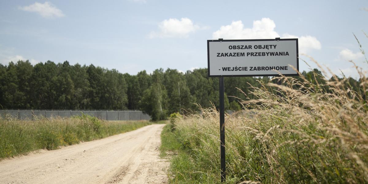 A lengyel-belarusz határ Zubrzyca Mała és Usnarz Górny mellett