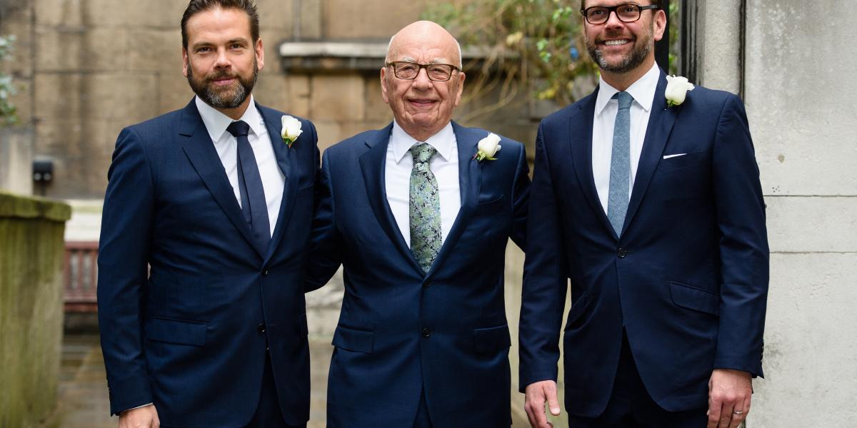 Rupert Murdoch resigns, handing over control of his media companies to his eldest son