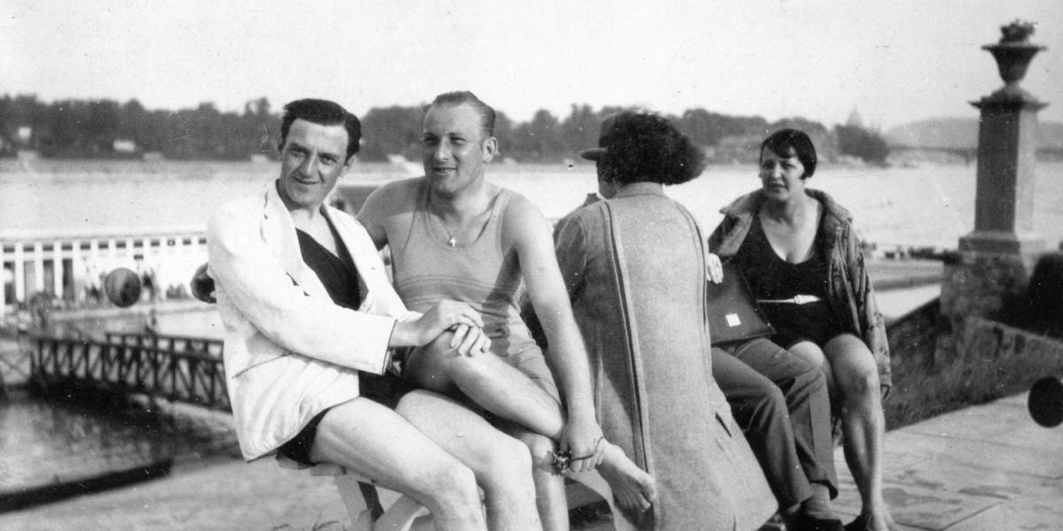 A Duna strandfürdő az Újlaki rakparton a Sajka utcánál, 1929