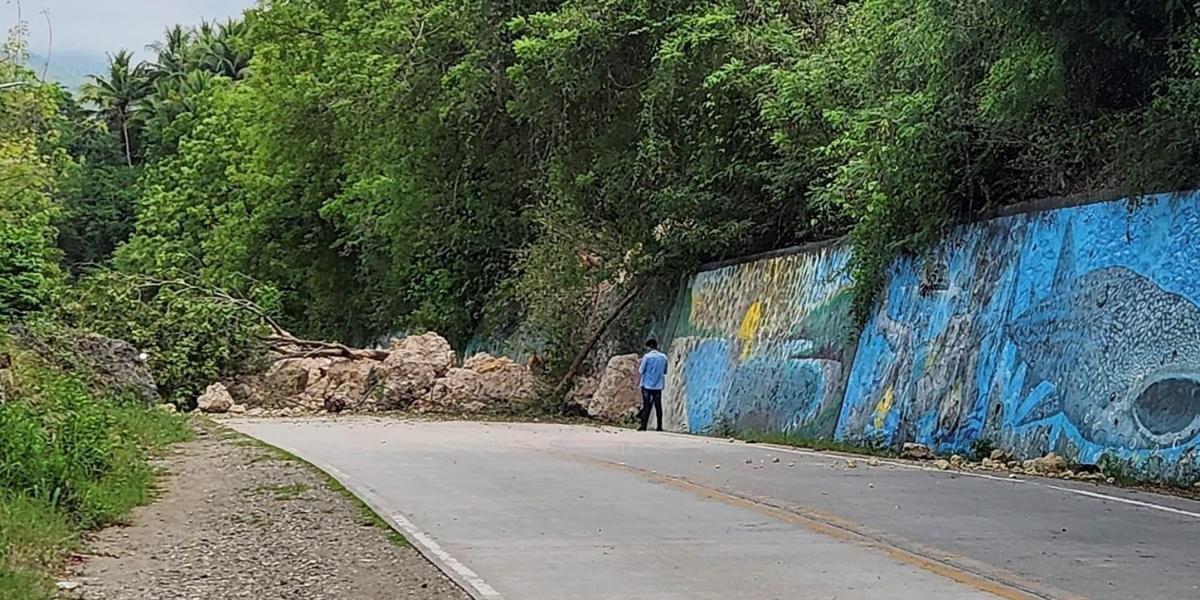 Földcsuszamás Malapatanban a 6,8-as erősségű földrengés után