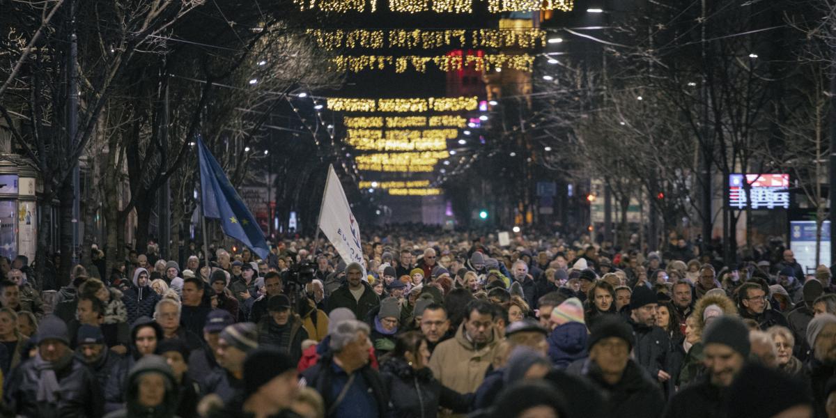 Kedden újra a választási csalások ellen tiltakozott a szerb ellenzék