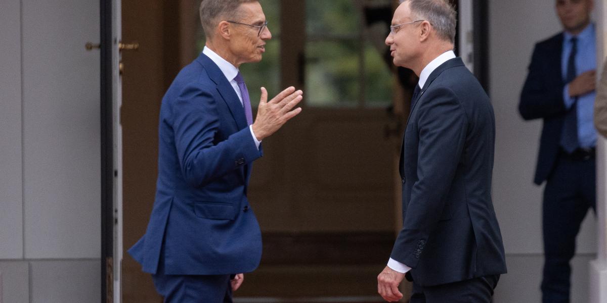 Alexander Stubb finn államfő (balra) lengyel kollégájával, Andrzej Dudával is találkozott