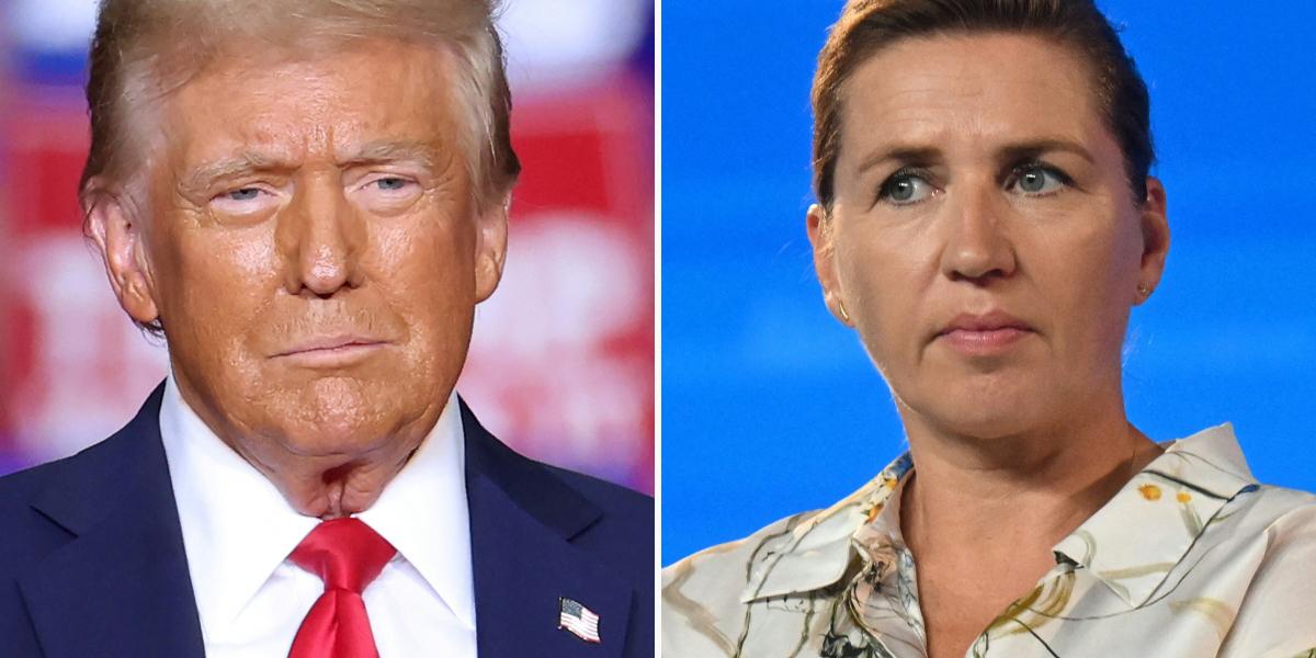 Donald Trump és Mette Frederiksen 