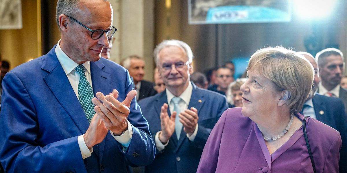 Friedrich Merz és Angela Merkel