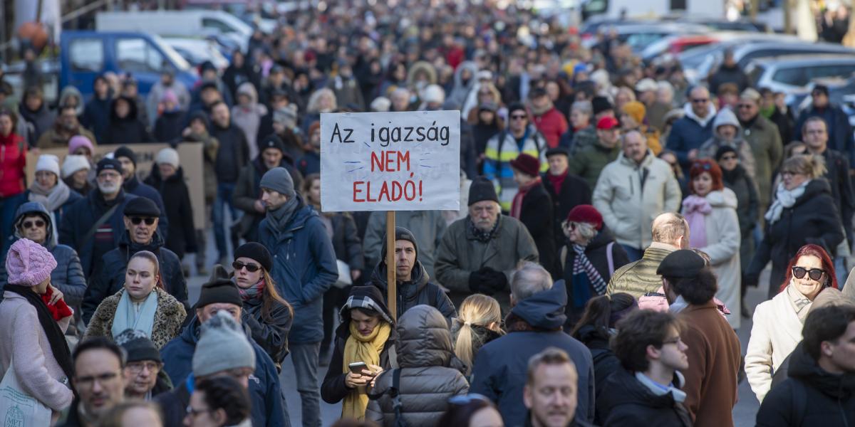 Bírók tüntetése Budapesten február 22-én 