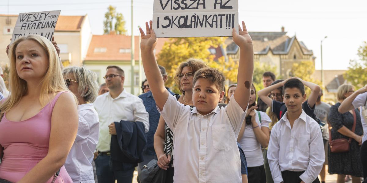 Tiltakozás tavaly szeptember elején, Szegeden. A kormány nemet mond