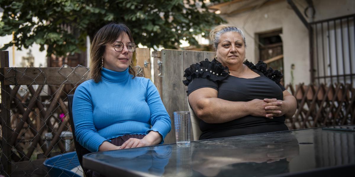 Gegő Virág, az ULE szociális munkása és Bóni Elemérné Márta