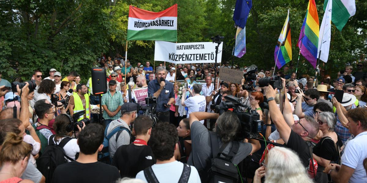 Korábbi tüntetés Hatvanpusztán augusztus 2-án