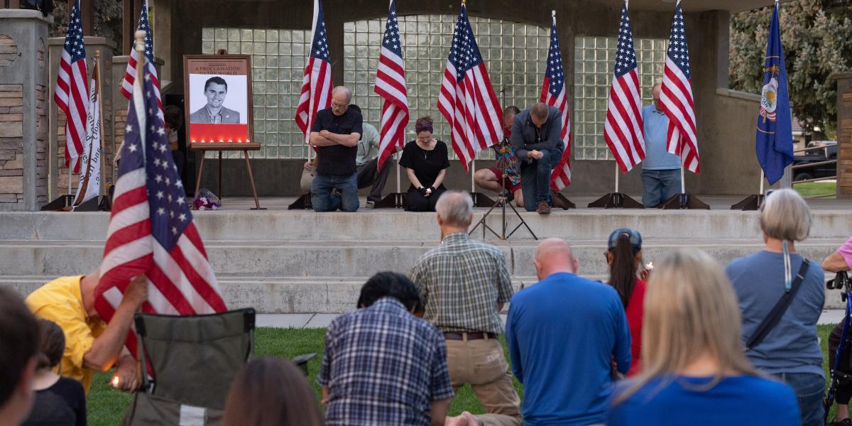 Emlékezés Charlie Kirk-re a Utah Valley Egyetemen szeptember 10-én 