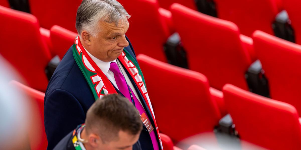 Orbán Viktor a Németország - Magyarország mérkőzésen Stuttgartban 2024. június 19-én 
