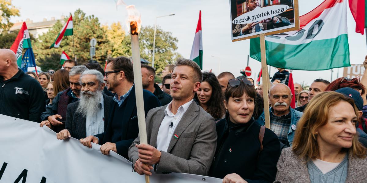 Magyar Péter a Tisza Párt  2024. október 23-i megemlékezésén