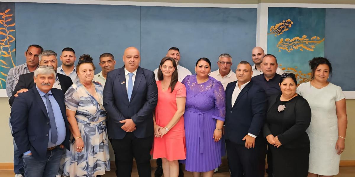 Az új elnökségi tagok, középen Tatai Ferenc elnök