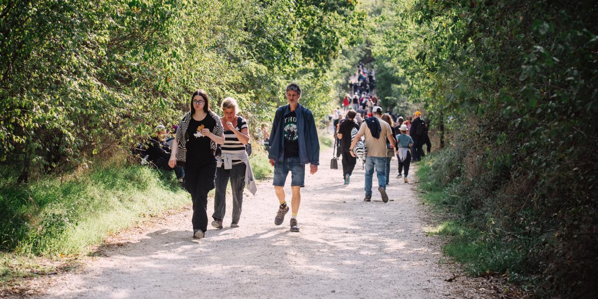 Tüntetők Hadházy Ákos hatvanpusztai szafariján szeptember 27-én 