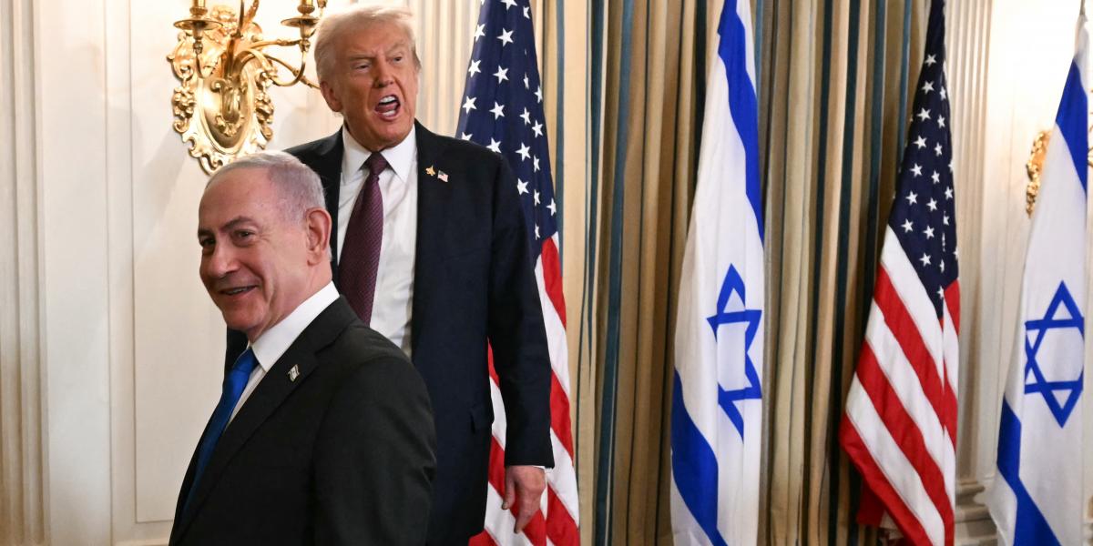 Donald Trump és Benjamin Netanjahu 2025. szeptember 29-én a Fehér Házban