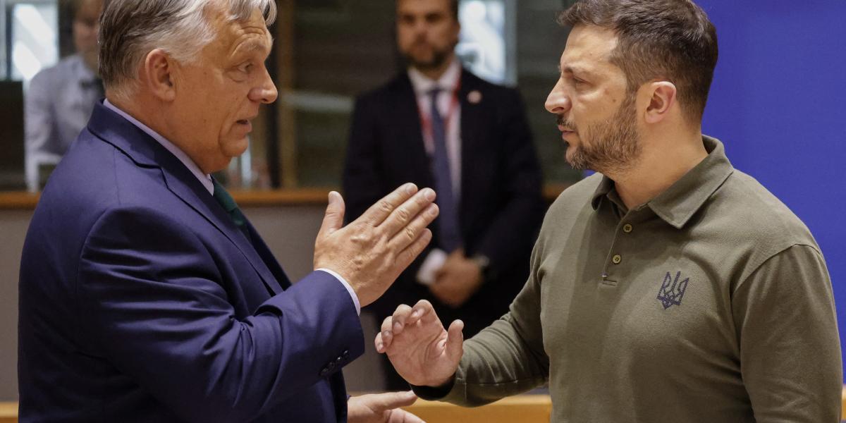 Orbán Viktor és Volodimir Zelenszkij 2024. június 27-én