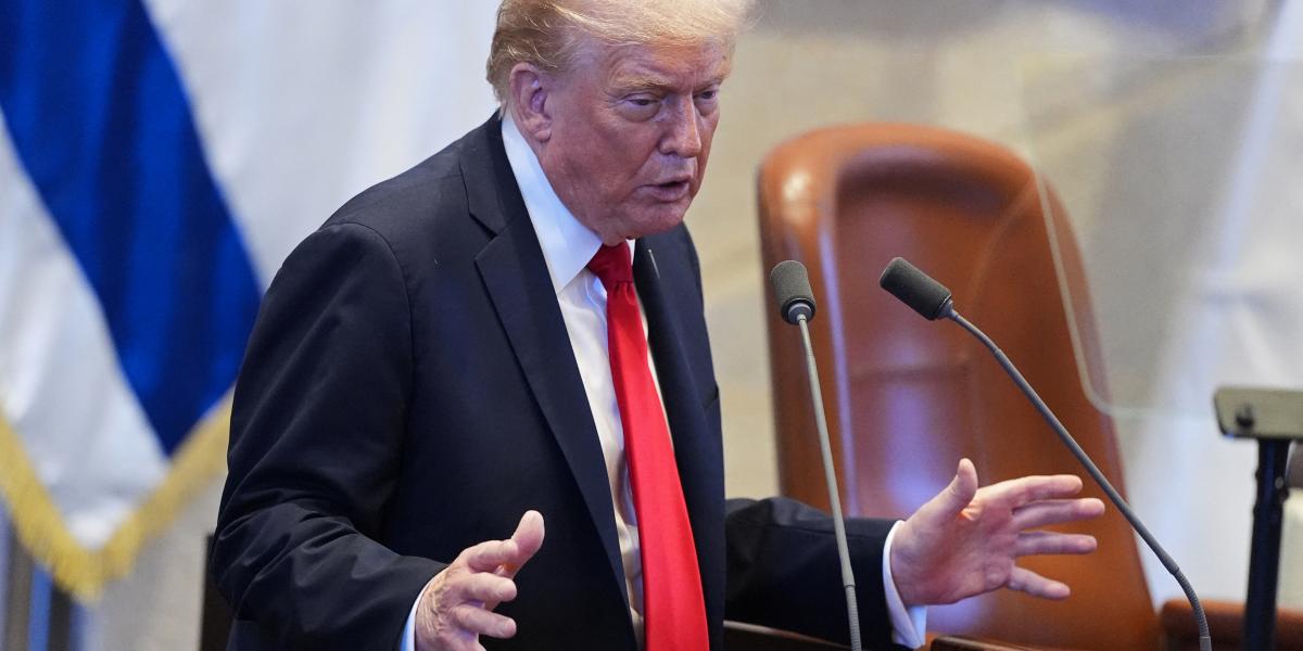 Donald Trump beszéde a Kneszetben október 13-án 