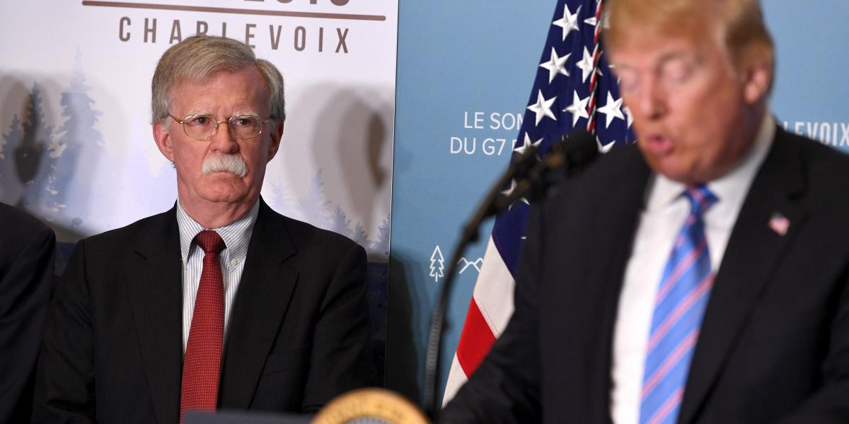 John Bolton és Donald Trump 2018-ban