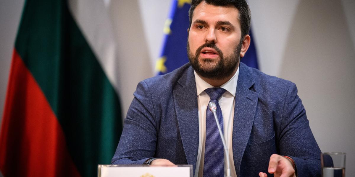 Georg Georgiev bolgár külügyminiszter 2025. október 13-án Szófiában. 