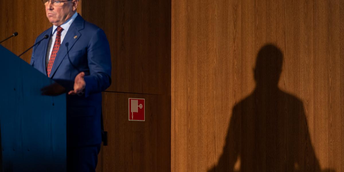 Illusztráció: Matolcsy György még MNB-elnökként 2021. szeptember 23-án 