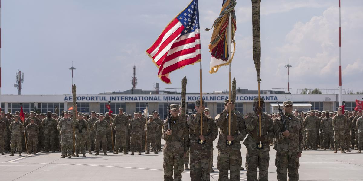 Amerikai katonák a Mihail Kogălniceanu légibázison - Korábbi felvétel 