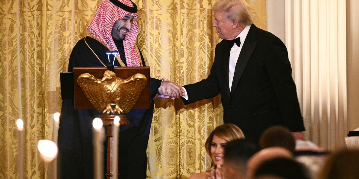 Mohamed bin Szalman és Donald Trump 2025. november 18-án Washingtonban