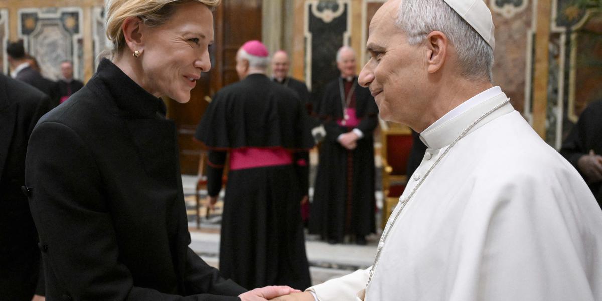 Cate Blanchett pápai audiencián