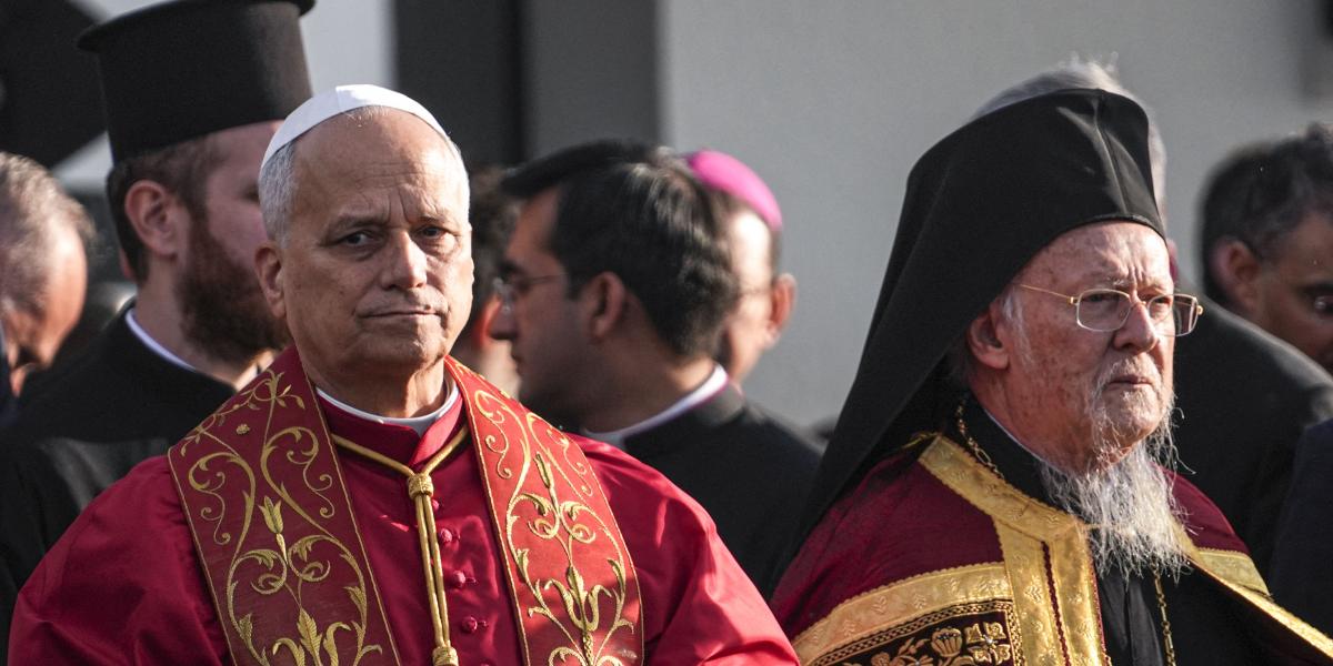 XIV. Leó és Bartholoma­iosz pátriárka szimbolikus helyszínen találkozott a keresztény egységért