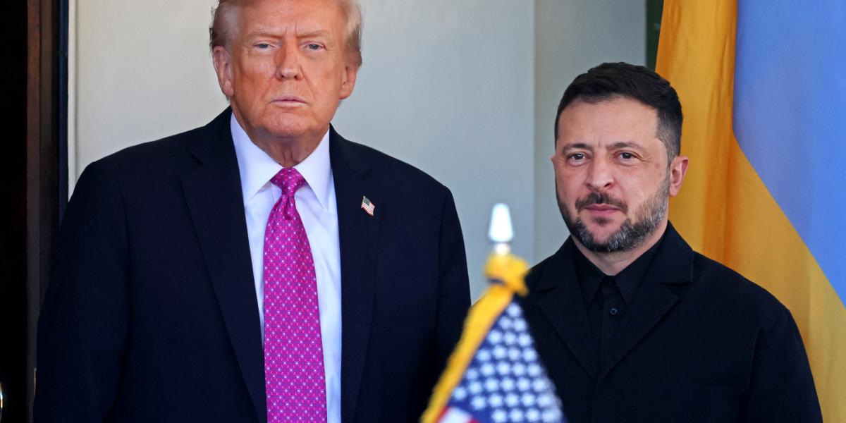 Donald Trump és Volodimir Zelenszkij Washingtonban október 17-én 