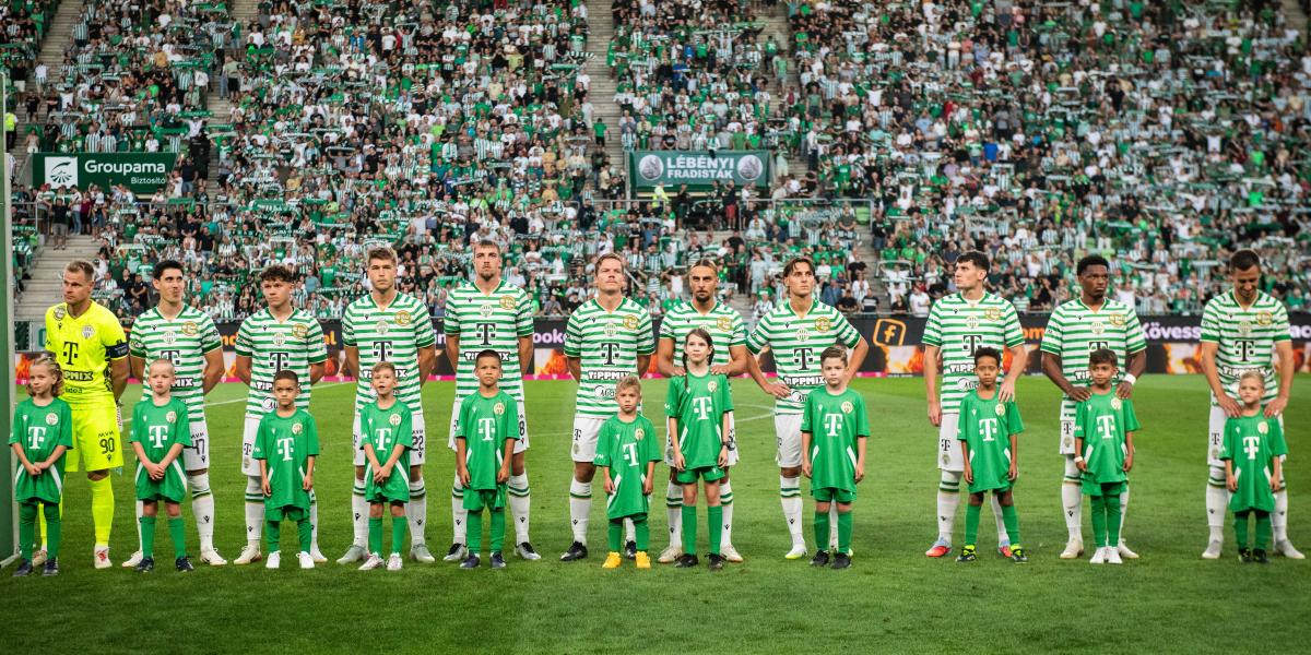 A Ferencváros kezdőcsapata az FC Noah ellen Budapesten, július 30-án 