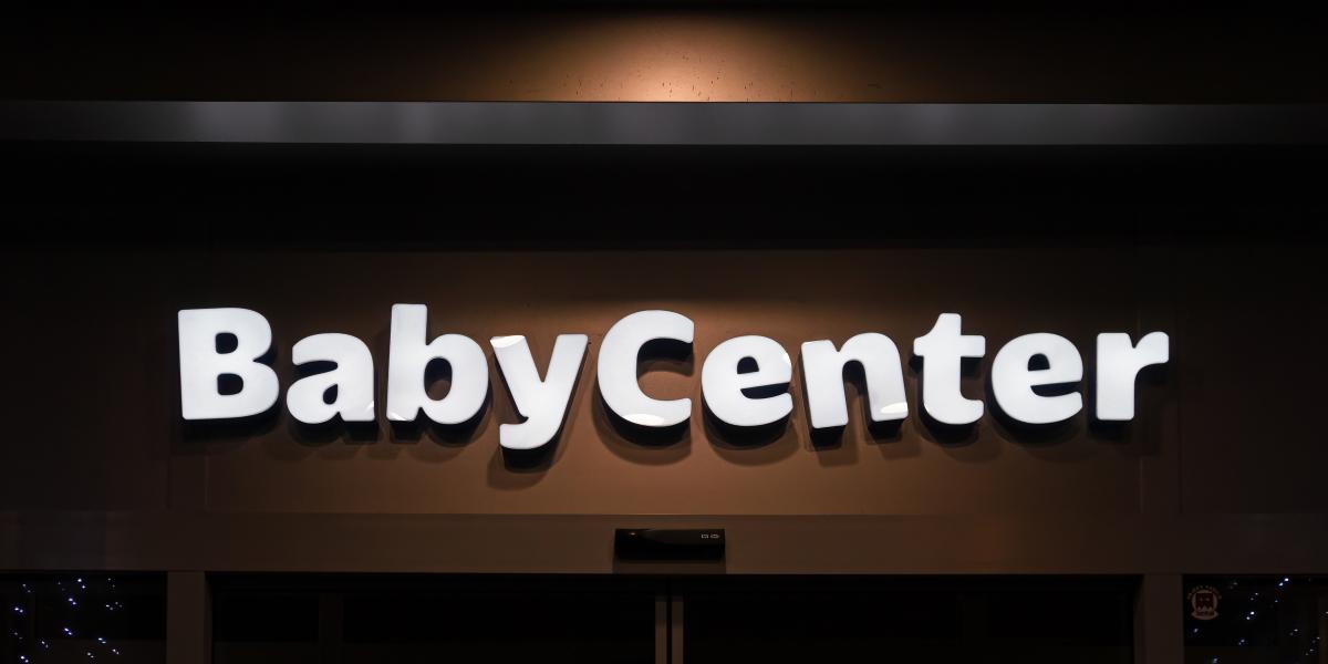 A Baby Center egyik ljubljanai üzletének portálja 