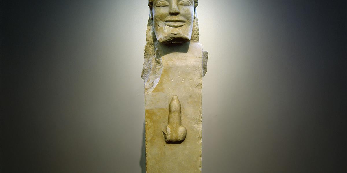 A mérföldmutató köveket, a hermákat Hermész tiszteletére faragták meg falloszformára 