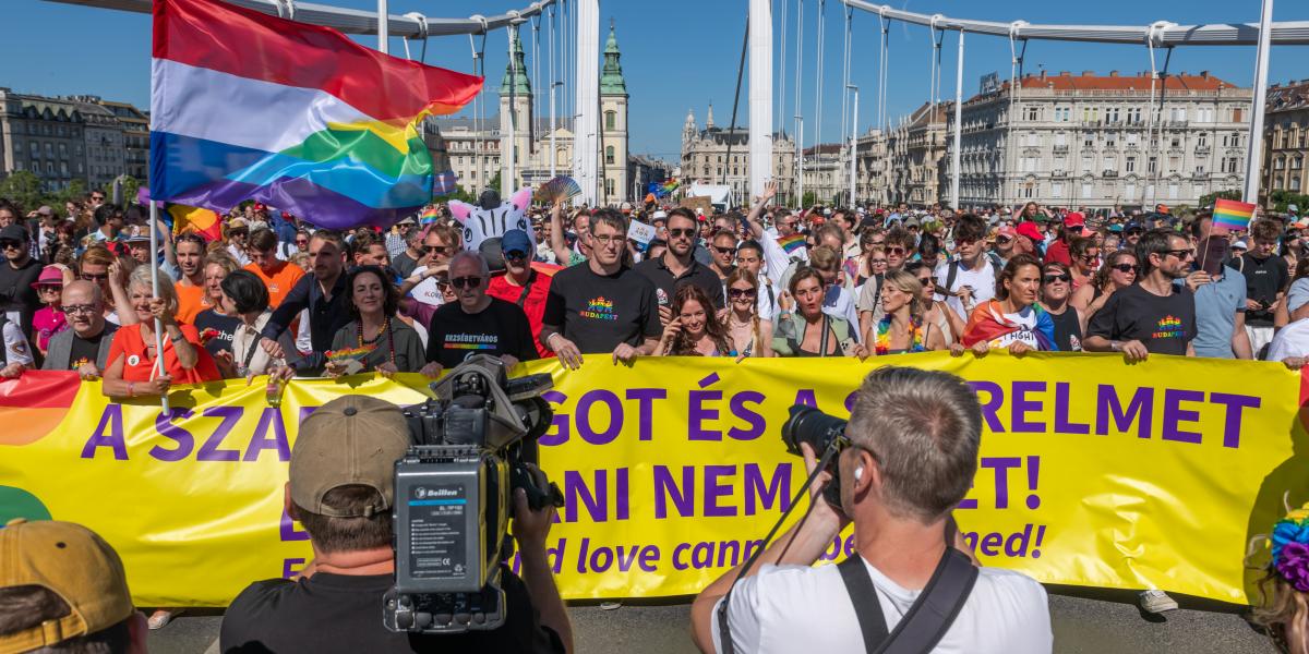 Karácsony Gergely a 30. Budapest Pride-on 2025. június 28-án