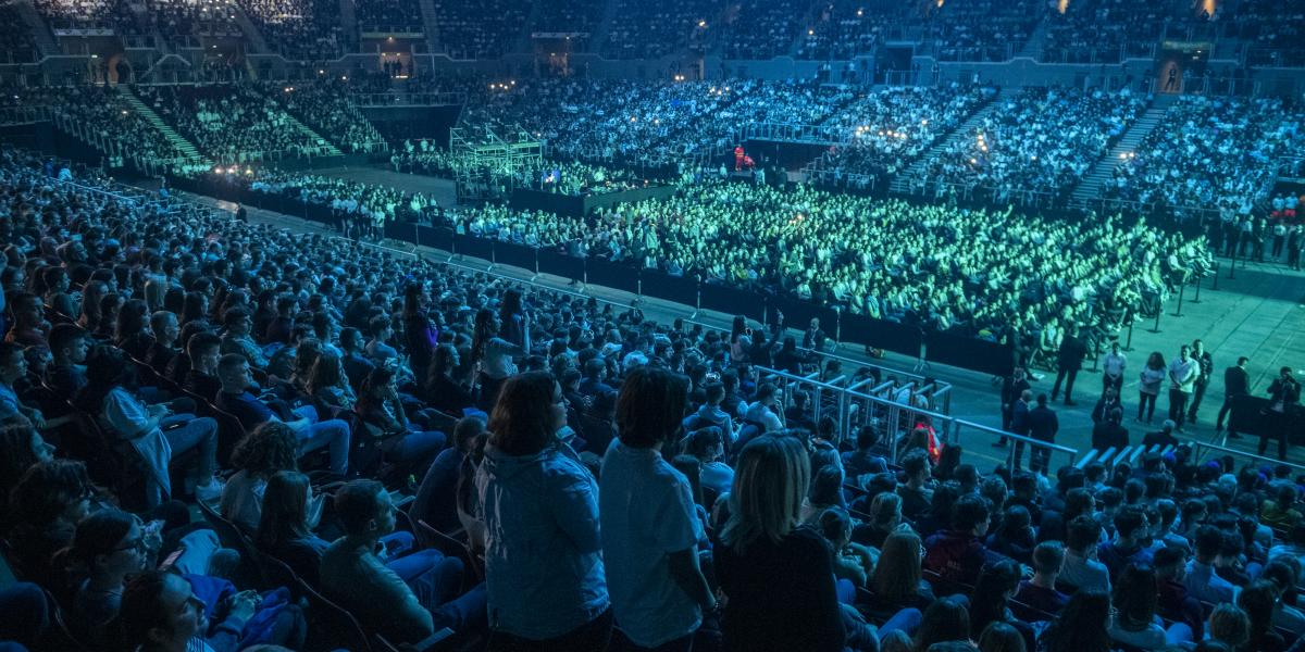 A Papp László Sportaréna belülről.