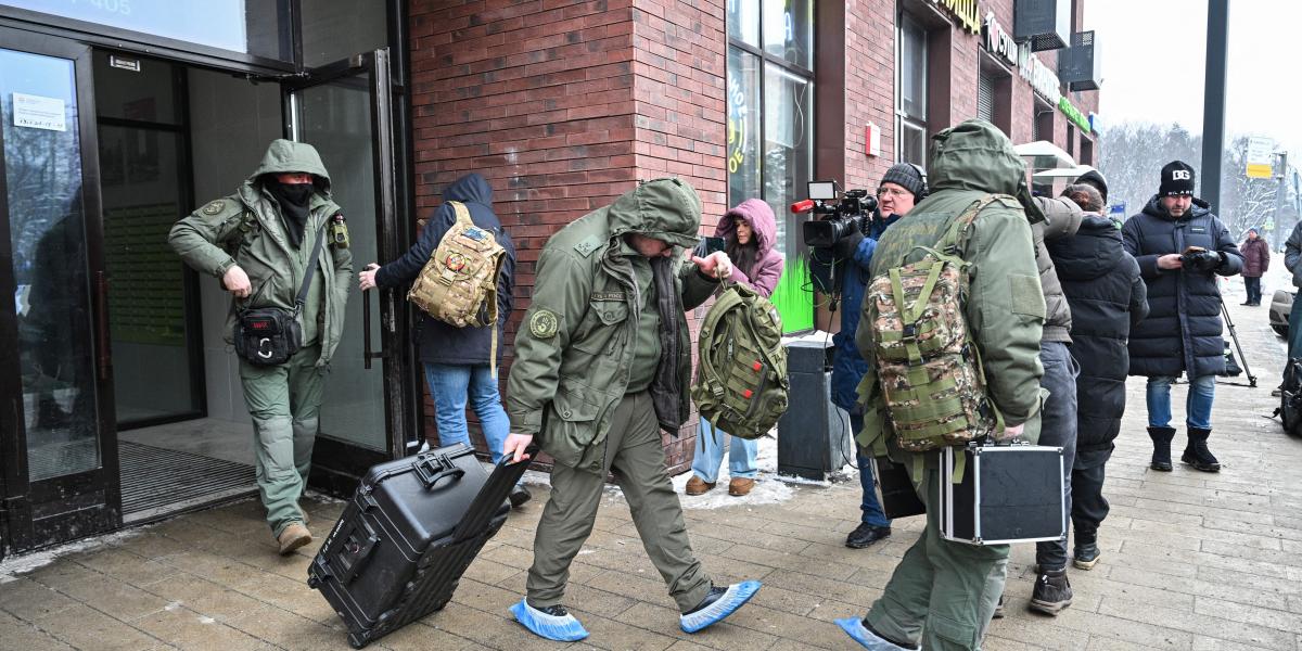 Helyszínelők a moszkvai merénylet után