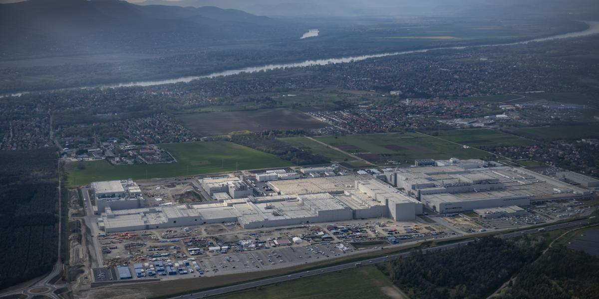 Samsung SDI akkumlátorgyár madártávlatból.