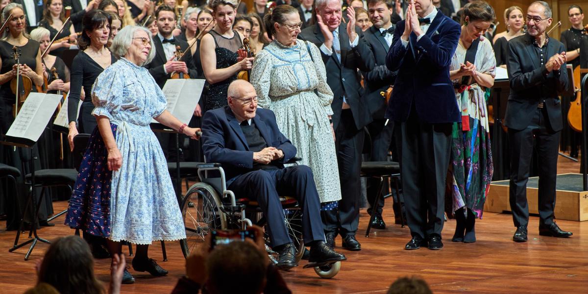 Kurtág György a Müpa színpadán a századik születésnapján