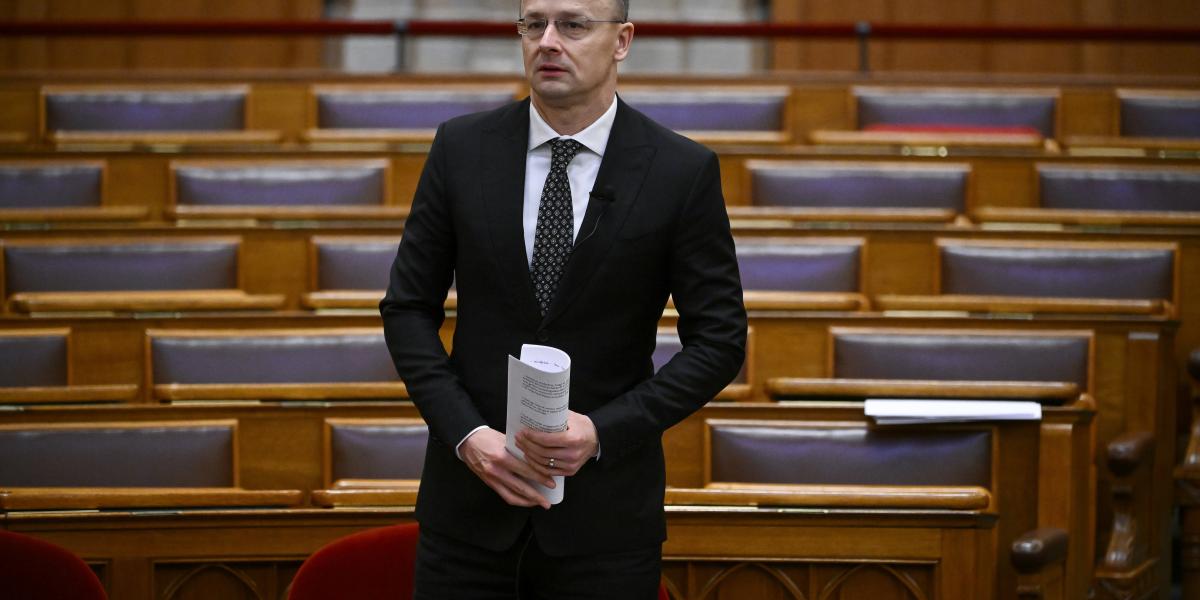 Szijjártó Péter az Országgyűlés plenáris ülésén 2026. február 25-én.