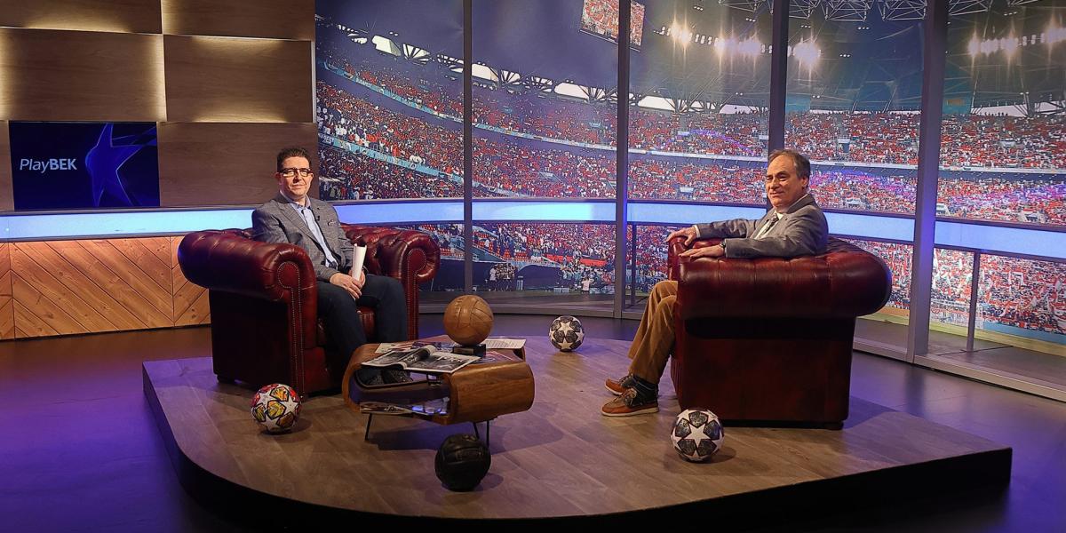 Pompásan összeillő páros – a két műsorvezető, Farago Richard és Hegyi Iván a Sport TV PlayBEK című, tavaly indult műsorában