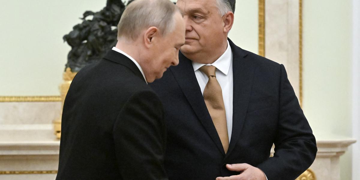 Vlagyimir Putyin és Orbán Viktor 2025. november 28-án a Kremlben