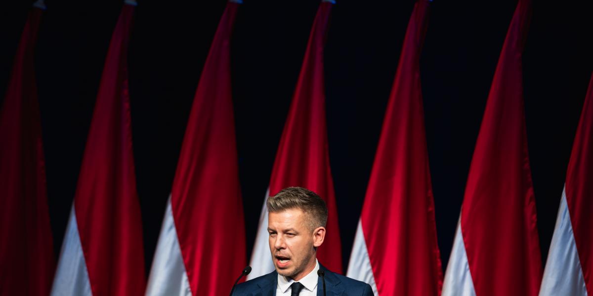 Magyar Péter február 21-én.