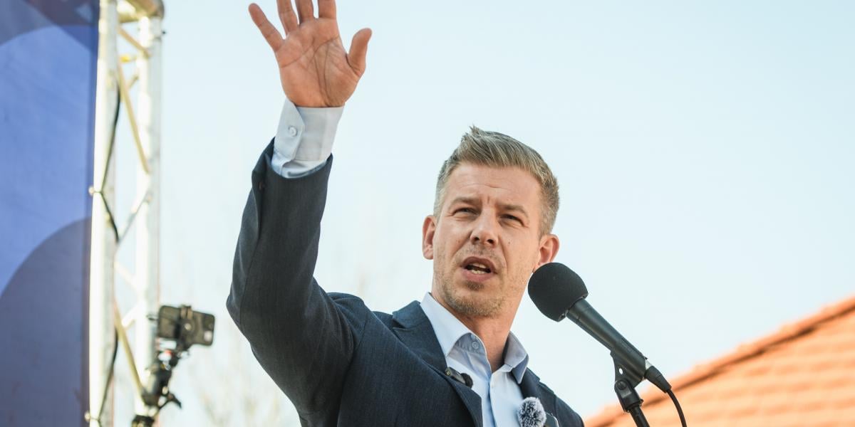 Magyar Péter március 9-én.