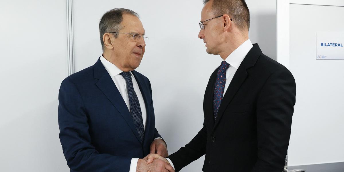 Szijjártó Péter és Szergej Lavrov orosz külügyminiszter 2023. november 30-án Moszkvában