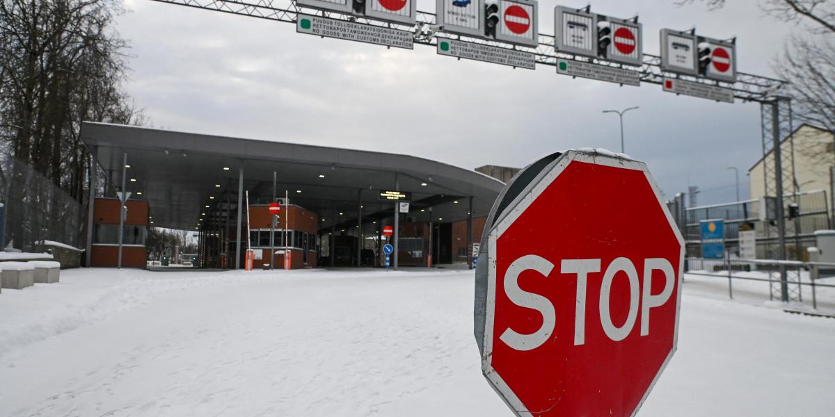 Illusztráció Lezárt észt-orosz határállomás 
